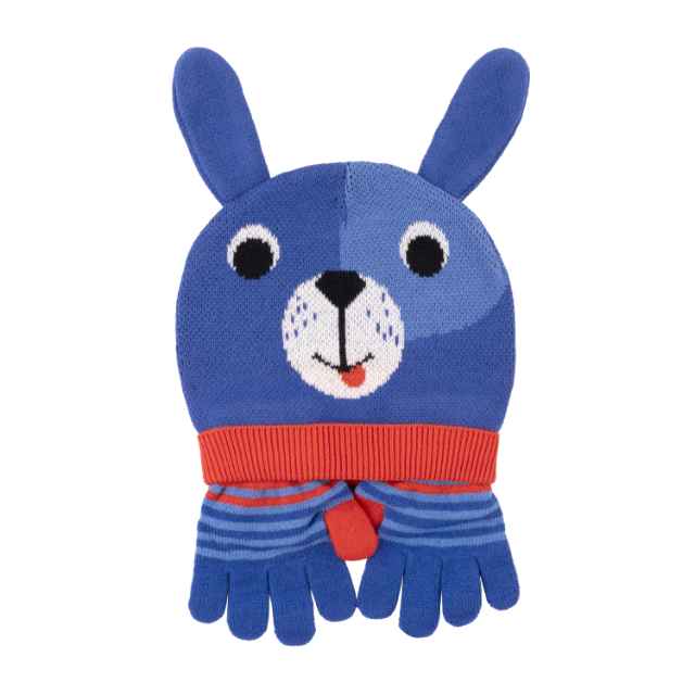 סט כובע עם כפפות 1Y-3Y Winter Hat/Gloves Sets - Dog