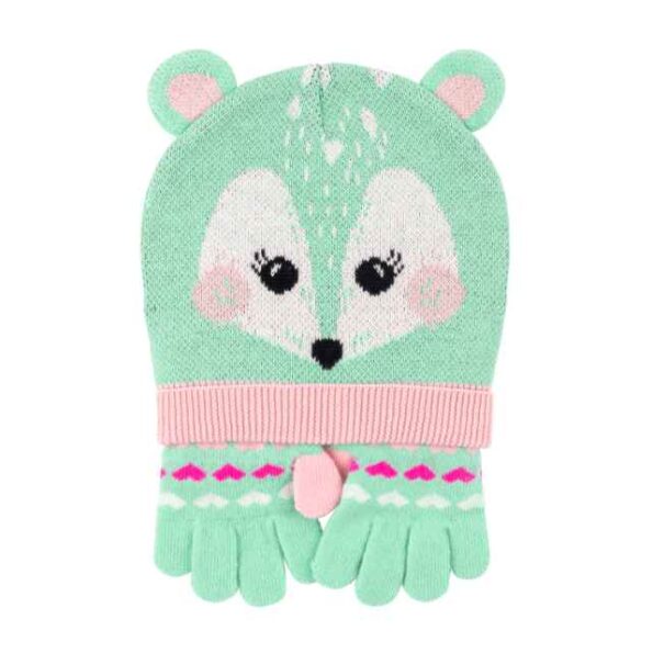 סט כובע עם כפפות 1Y-3Y Winter Hat/Gloves Sets - Fawn